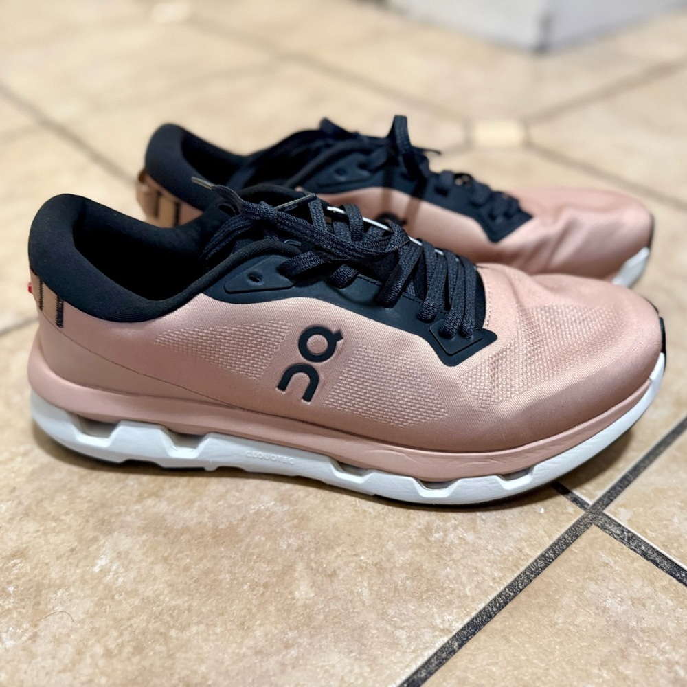 On Running Brown Gold Athletic Shoes